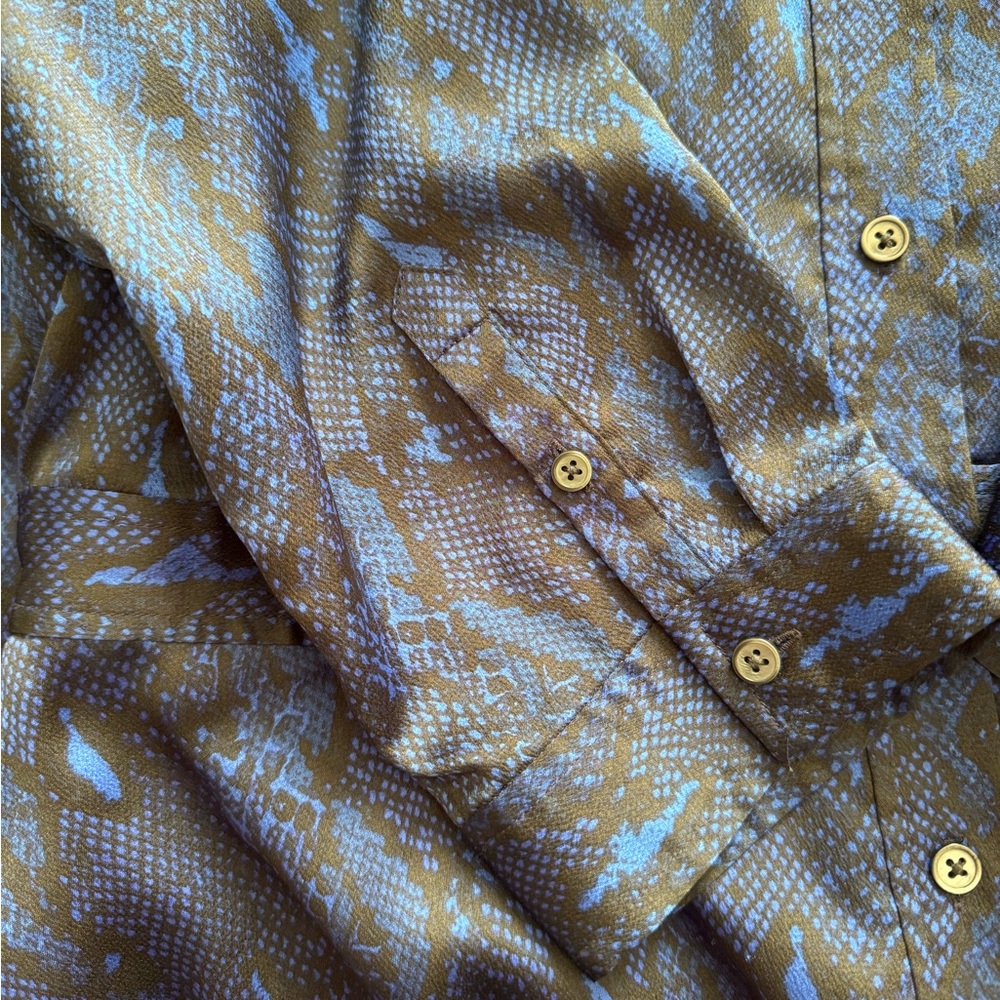 NWOT Banana Republic Satin Snakeskin Print Maxi Dress - Picture 5 of 8